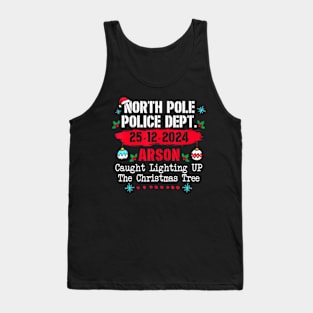 North Pole Police Dept caught lighting up the Christmas Tree Tank Top